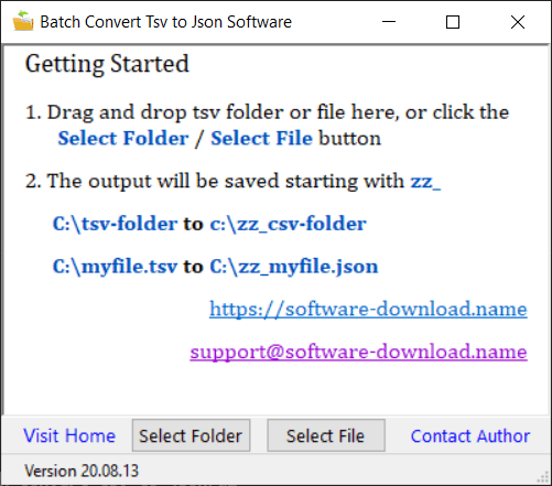How to Convert Multiple Tsv files to Json Format Win11