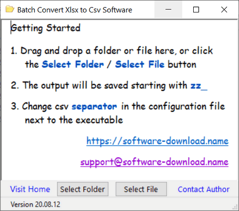 Win11 Download Xlsx files to Csv Batch Converter